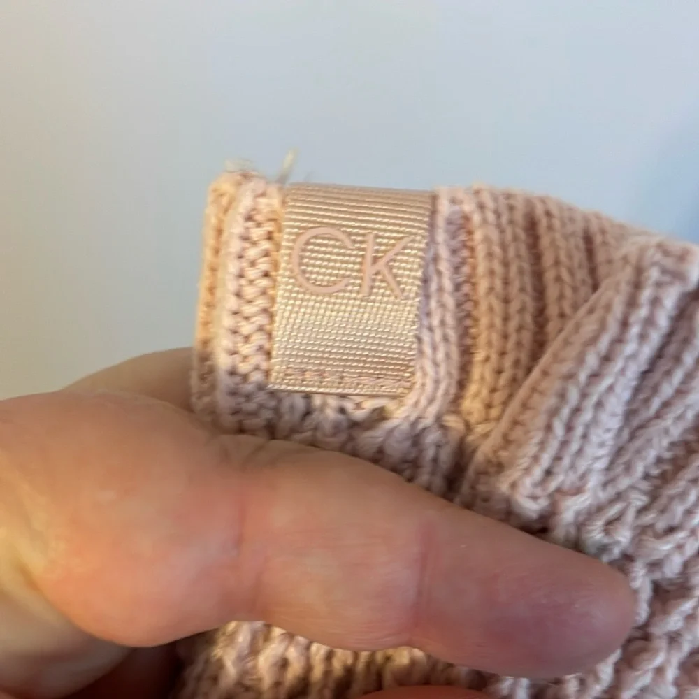 Calvin Klein Pink Knit Touch Glove and Hat Set OS